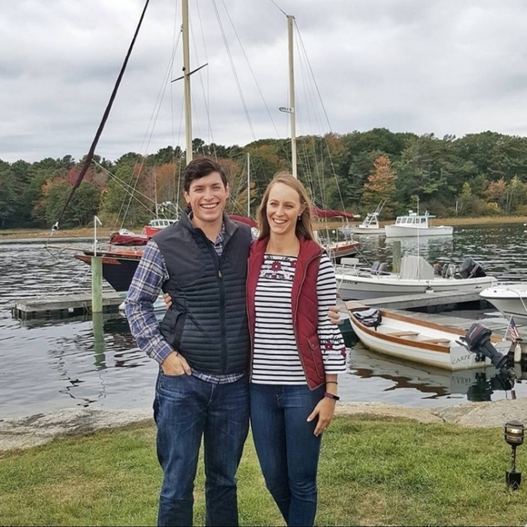 Quilted Zip Up Vest, Dark Red - Picture 7 of 7